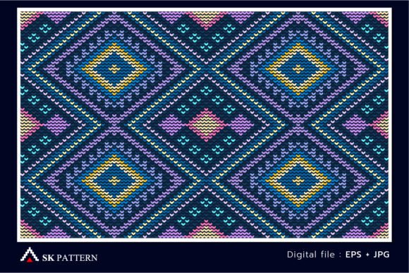 Abstract Navajo Style Embroidery for Unique Products