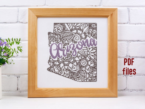 Arizona State Cross Stitch for Business Use