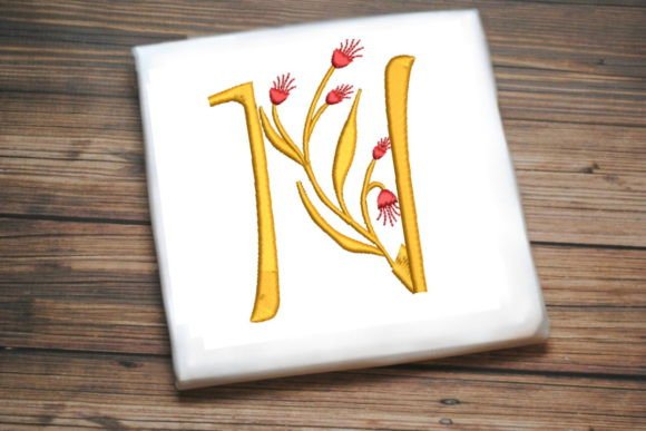 Charming Floral Monogram Letter N for Personalized Gifts
