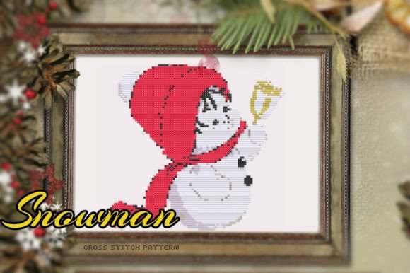 Charming Snowman Cross Stitch Pattern
