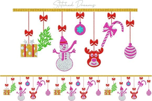 Christmas Embroidery: A Festive Playtime Border