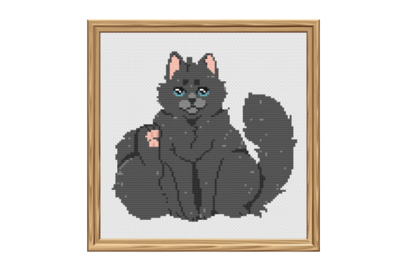 Chubby Cat Cross Stitch for Holiday Cheer