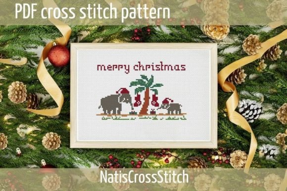 Elephants Christmas Cross Stitch Pattern Review