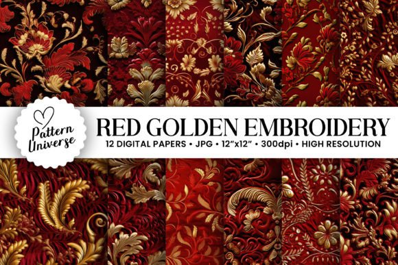 Red Gold Embroidery Patterns: A Luxe Addition