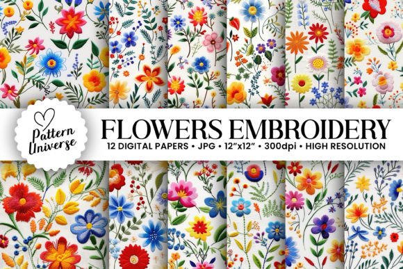 Review: Colorful Flowers Embroidery Patterns